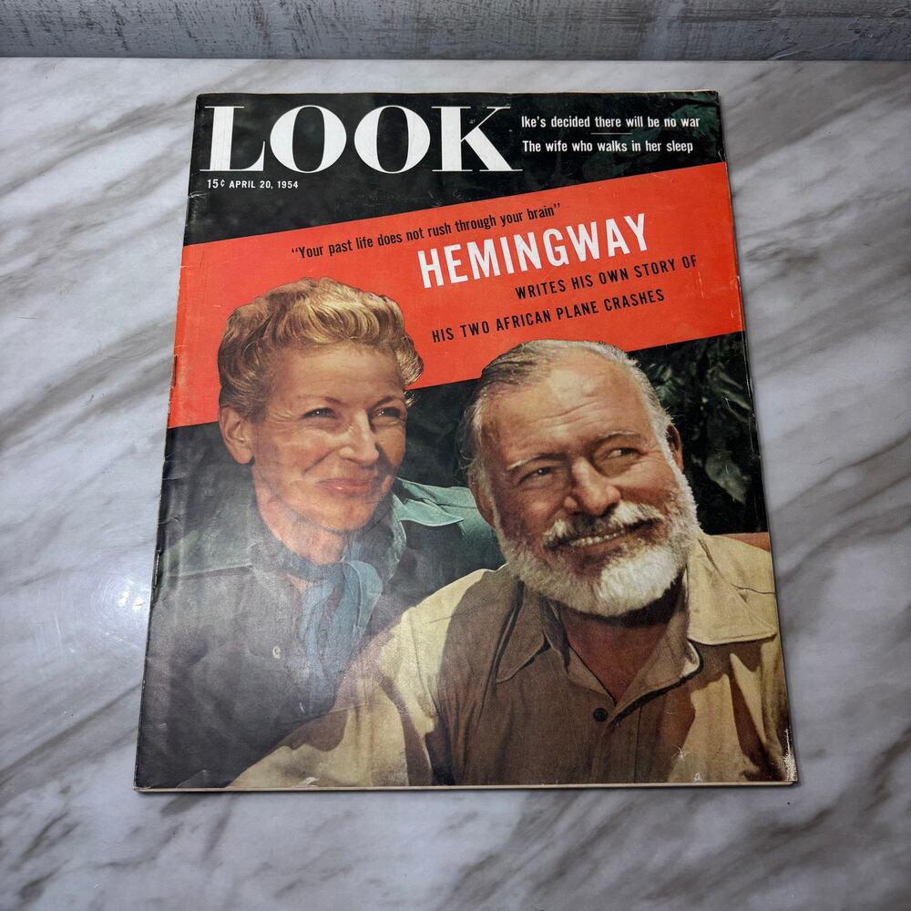 Vintage LOOK Magazine April 20 1954 Ernest Hemingway Cover